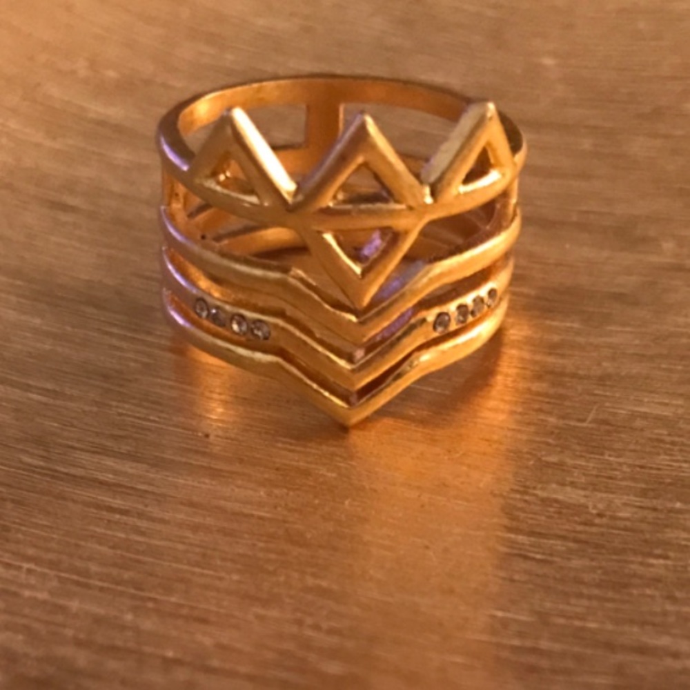 Madewell Crownstack Ring in Vintage Gold size 6
